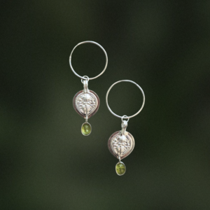 N7 - Peridot Hoop Earring